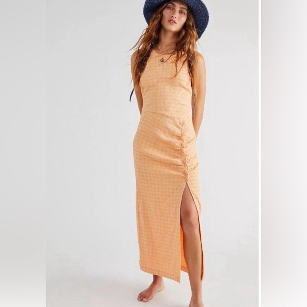 FP midi orange/peach dress